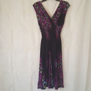 Rainforest Cafe peacock print dress